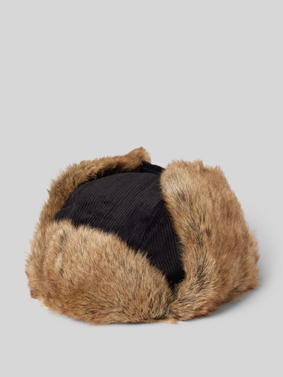 Peek & Cloppenburg BartsMütze Mit Kunstfell Modell 'RIB BOMBER' In Black