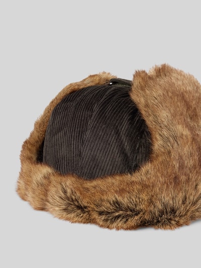 Peek & Cloppenburg BartsMütze Mit Kunstfell Modell 'RIB BOMBER' In Oliv