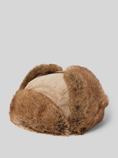 Peek & Cloppenburg BartsMütze Mit Kunstfell Modell 'RIB BOMBER' In Sand