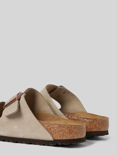 Peek & Cloppenburg BirkenstockLederslides Mit Breiten Riemen Modell 'Arizona' In Taupe