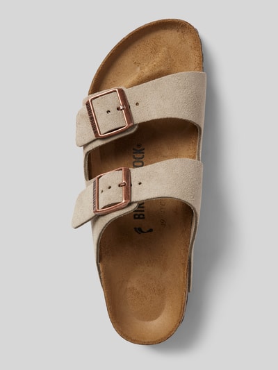 Peek & Cloppenburg BirkenstockLederslides Mit Breiten Riemen Modell 'Arizona' In Taupe