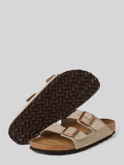 Peek & Cloppenburg BirkenstockLederslides Mit Breiten Riemen Modell 'Arizona' In Taupe