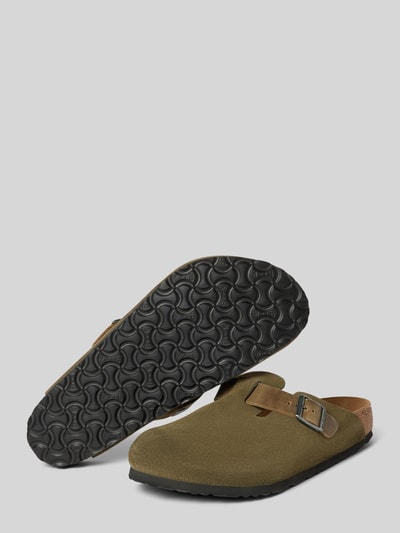 Peek & Cloppenburg BirkenstockLederslides Mit Dornschließe Modell 'BOSTON' In Beige