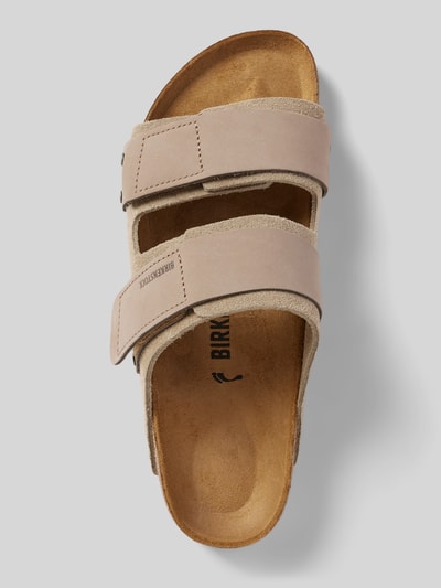 Peek & Cloppenburg BirkenstockSandalen Aus Reinem Leder Mit Klettverschluss Modell 'Nubuck' In Taupe