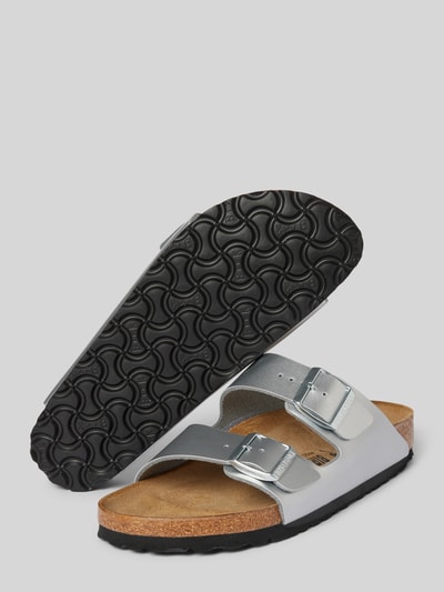 Peek & Cloppenburg BirkenstockSandalette Aus Leder Modell 'Arizona' In Silber