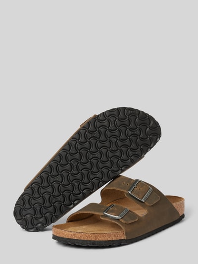 Peek & Cloppenburg BirkenstockSlides Aus Leder Mit Dornschließe Modell 'Arizona' In Khaki