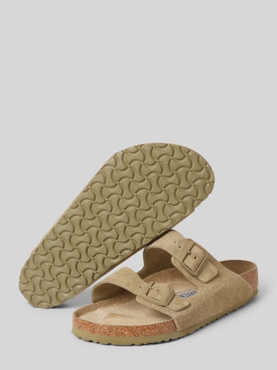 Peek & Cloppenburg BirkenstockSlides Aus Leder Mit Dornschließe Modell 'Arizona' In Khaki