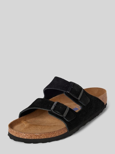 Peek & Cloppenburg BirkenstockSlides aus Leder mit Dornschließe Modell 'Arizona' in black