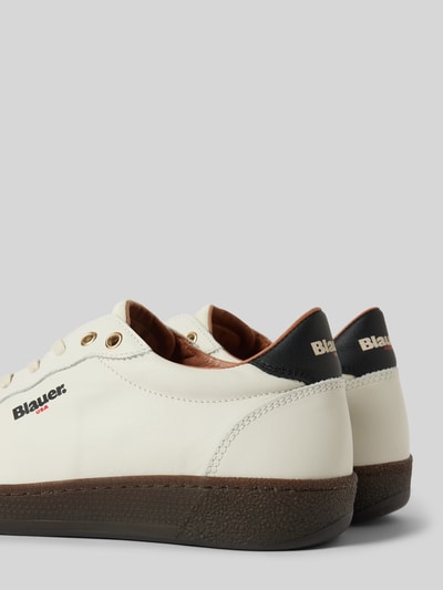 Peek & Cloppenburg Blauer USALedersneaker Mit Label-Details Modell 'MURRAY' In Weiss