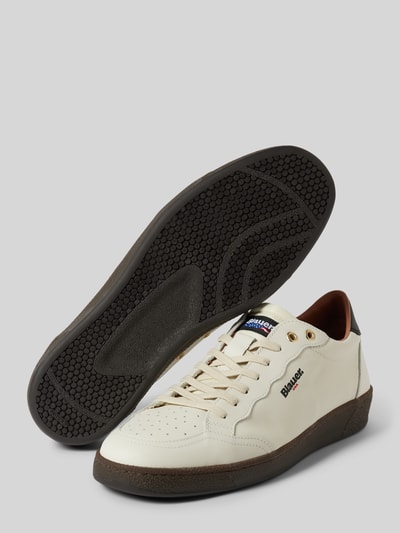 Peek & Cloppenburg Blauer USALedersneaker Mit Label-Details Modell 'MURRAY' In Weiss