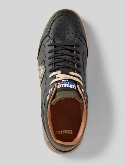 Peek & Cloppenburg Blauer USALedersneaker Mit Label-Patch Modell 'MURRAY' In Black