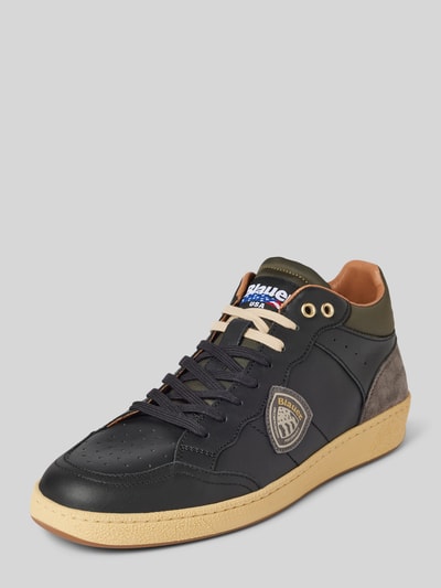 Peek & Cloppenburg Blauer USALedersneaker mit Label-Patch Modell 'MURRAY' in black