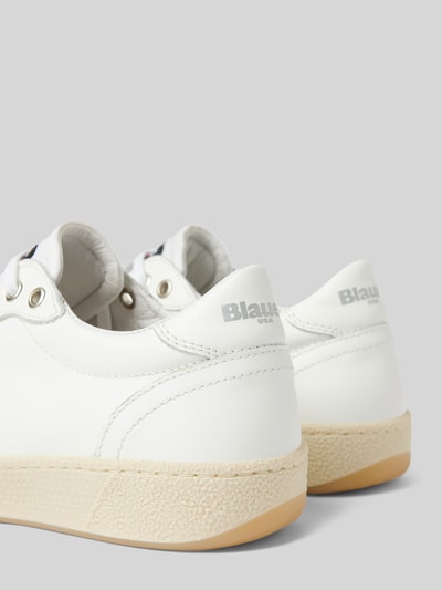 Peek & Cloppenburg Blauer USALedersneaker Mit Label-Print Modell 'LEA' In Weiss