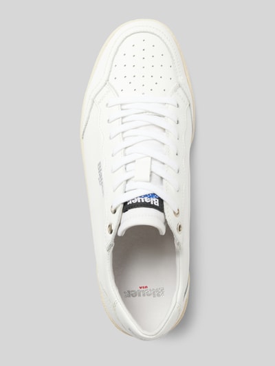 Peek & Cloppenburg Blauer USALedersneaker Mit Label-Print Modell 'LEA' In Weiss