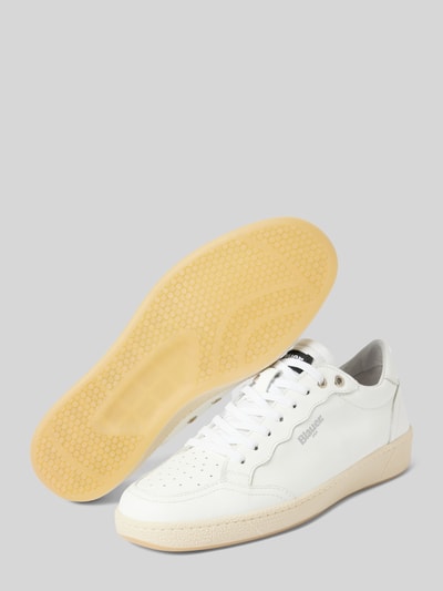 Peek & Cloppenburg Blauer USALedersneaker Mit Label-Print Modell 'LEA' In Weiss