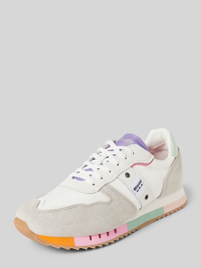 Peek & Cloppenburg Blauer USASneaker im Colour-Blocking-Design Modell 'MELROSE' in hellgrau