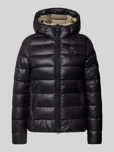 Peek & Cloppenburg Blauer UsaSteppjacke Mit Label-Badge In Black