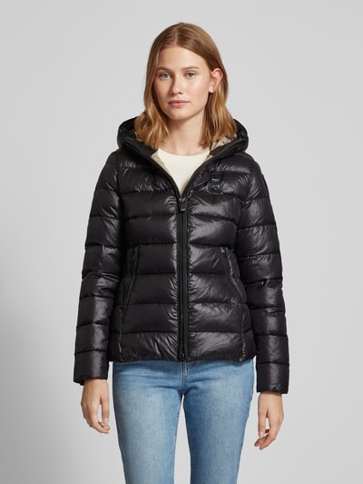 Peek & Cloppenburg Blauer UsaSteppjacke Mit Label-Badge In Black