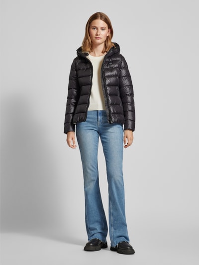 Peek & Cloppenburg Blauer UsaSteppjacke mit Label-Badge in black