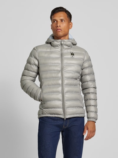 Peek & Cloppenburg Blauer UsaSteppjacke Mit Zweiwege-Reißverschluss Modell 'CHARLES' In Silber