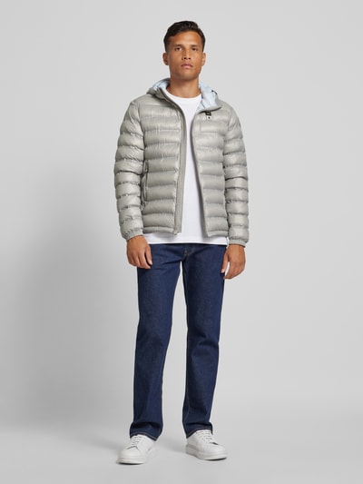 Peek & Cloppenburg Blauer UsaSteppjacke mit Zweiwege-Reißverschluss Modell 'CHARLES' in silber