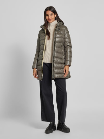 Peek & Cloppenburg Blauer UsaSteppmantel mit Zweiwege-Reißverschluss in oliv