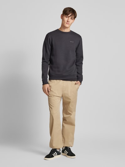 Peek & Cloppenburg BlendSweatshirt mit gerippten Abschlüssen Modell 'Downton' in black