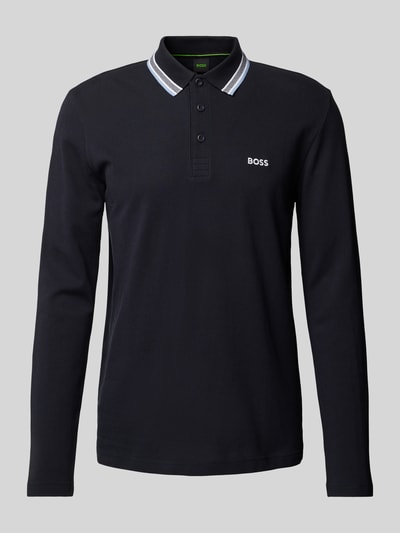 Peek & Cloppenburg BOSS GreenRegular Fit Poloshirt Mit Label-Stitching In Marine