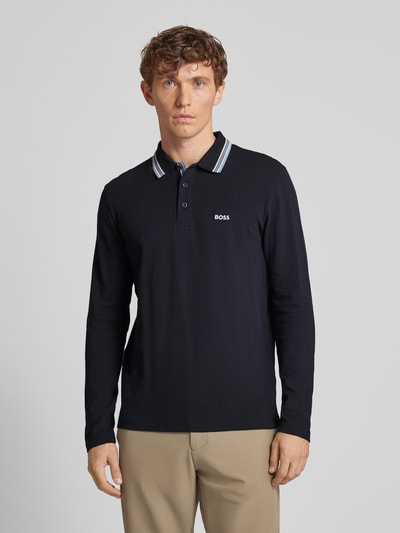 Peek & Cloppenburg BOSS GreenRegular Fit Poloshirt Mit Label-Stitching In Marine