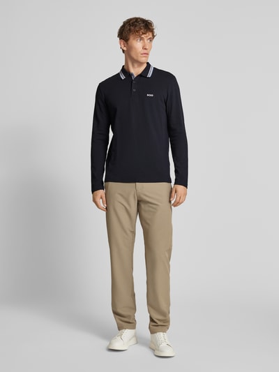 Peek & Cloppenburg BOSS GreenRegular Fit Poloshirt mit Label-Stitching in marine