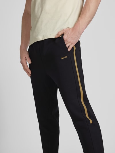 Peek & Cloppenburg BOSS GreenTapered Fit Sweatpants Mit Label-Detail Modell 'Hadikonos' In Black