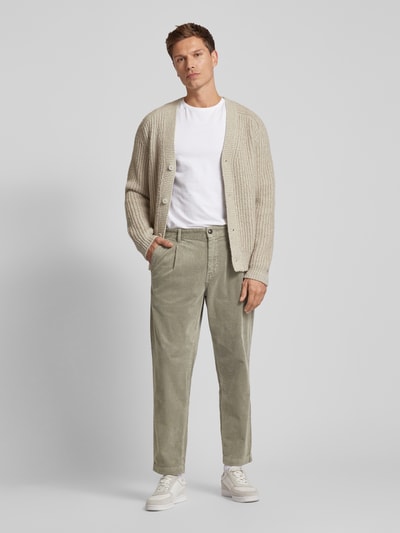 Peek & Cloppenburg BOSS OrangeRegular Fit Cordhose mit Bundfalten Modell 'Shyne' in mint