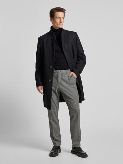 Peek & Cloppenburg BOSS OrangeRollkragenpullover mit Label-Detail Modell 'Akiro' in black