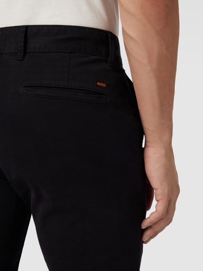 Peek & Cloppenburg BOSS OrangeSlim Fit Chino Mit Französischen Eingrifftaschen In Black