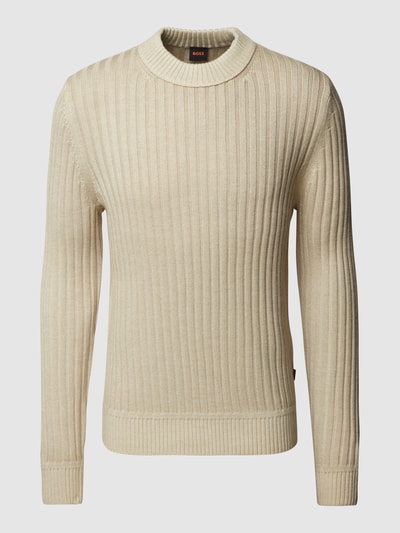 Peek & Cloppenburg BOSS OrangeStrickpullover In Melange-Optik Modell 'Kriben' In Beige