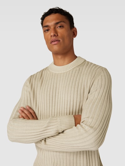 Peek & Cloppenburg BOSS OrangeStrickpullover In Melange-Optik Modell 'Kriben' In Beige