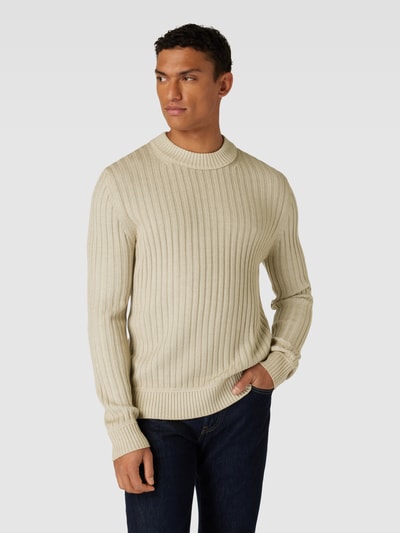 Peek & Cloppenburg BOSS OrangeStrickpullover In Melange-Optik Modell 'Kriben' In Beige