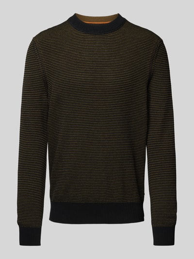 Peek & Cloppenburg BOSS OrangeStrickpullover Mit Rundhalsausschnitt Modell 'Amercury' In Black
