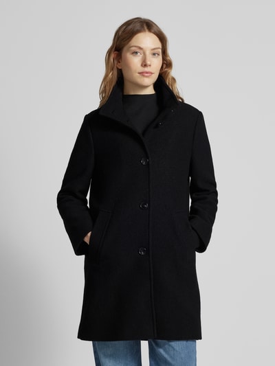 Peek & Cloppenburg BOSS OrangeWollmantel Mit Stehkragen Modell 'Cohsandy' In Black