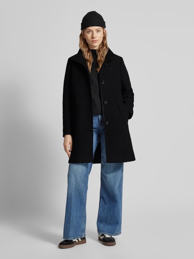 Peek & Cloppenburg BOSS OrangeWollmantel mit Stehkragen Modell 'Cohsandy' in black