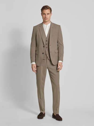 Peek & Cloppenburg BOSSAnzughose in melierter Optik Modell 'Leon' in beige