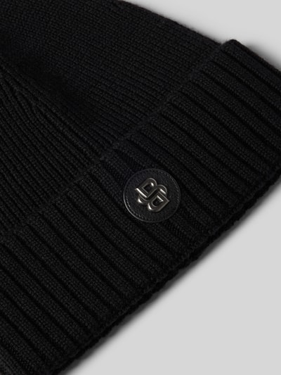 Peek & Cloppenburg BOSSBeanie Aus Schurwolle Mit Label-Detail Modell 'Fati' In Black