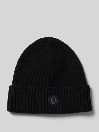 Peek & Cloppenburg BOSSBeanie aus Schurwolle mit Label-Detail Modell 'Fati' in black