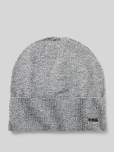 Peek & Cloppenburg BOSSBeanie mit Label-Applikation Modell 'Lari' in hellgrau