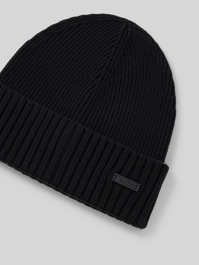 Peek & Cloppenburg BOSSBeanie Mit Label-Badge Modell 'Fati' In Black