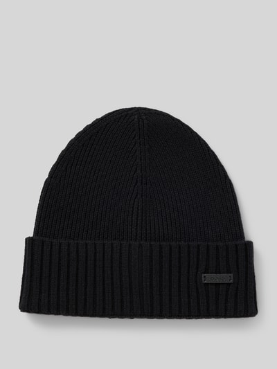 Peek & Cloppenburg BOSSBeanie mit Label-Badge Modell 'Fati' in black