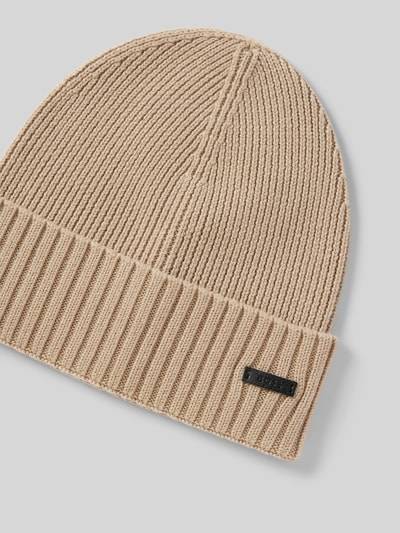 Peek & Cloppenburg BOSSBeanie Mit Label-Badge Modell 'Fati' In Sand