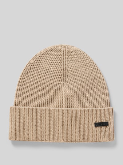 Peek & Cloppenburg BOSSBeanie mit Label-Badge Modell 'Fati' in sand