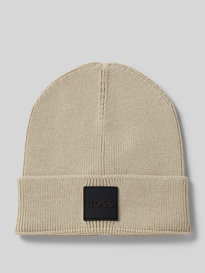 Peek & Cloppenburg BOSSBeanie mit Label-Detail Modell 'Foxxy' in beige