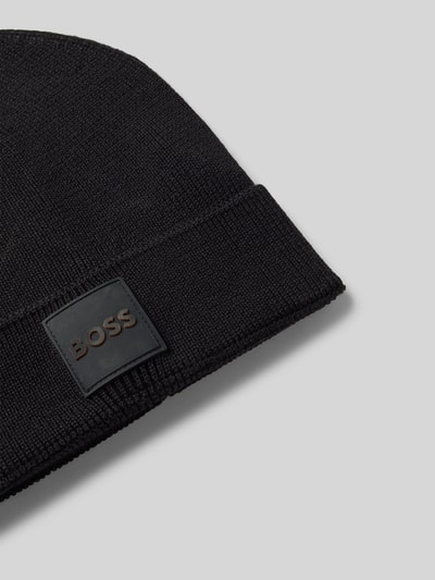 Peek & Cloppenburg BOSSBeanie Mit Label-Detail Modell 'Foxxy' In Black
